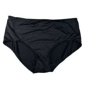 Gabar II Swimwear Black High Waisted Plus Size Swim Bottoms 22W Minimal Beach